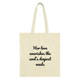 Soulful Love Tote Bag, Inspirational Quote Tote, Deepest Needs Bag, Literary Tote, Canvas Shopping Bag, Everyday Tote Bag - Tawshia